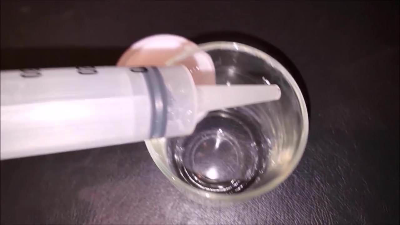 Full syringe inside wife
