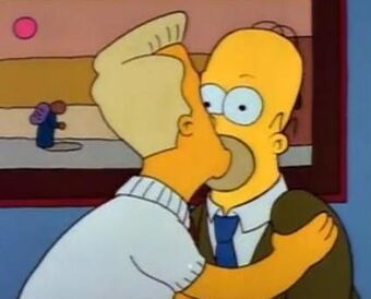 The Simpsons Bart splits Homer.