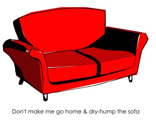 Trigger reccomend dry hump sofa