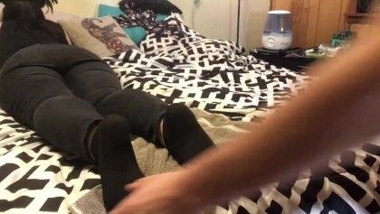 Hurry Daddy, cum inside me! (Tight pussy CLOSE UP creampie in socks).