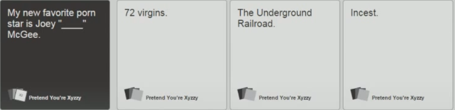 Professor recommend best of against humanity cards