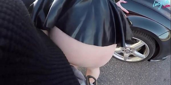 Public skirt creampie
