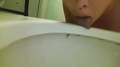 Lick toilet