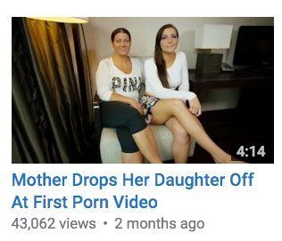 Mother drops her daughter off at first porn video
